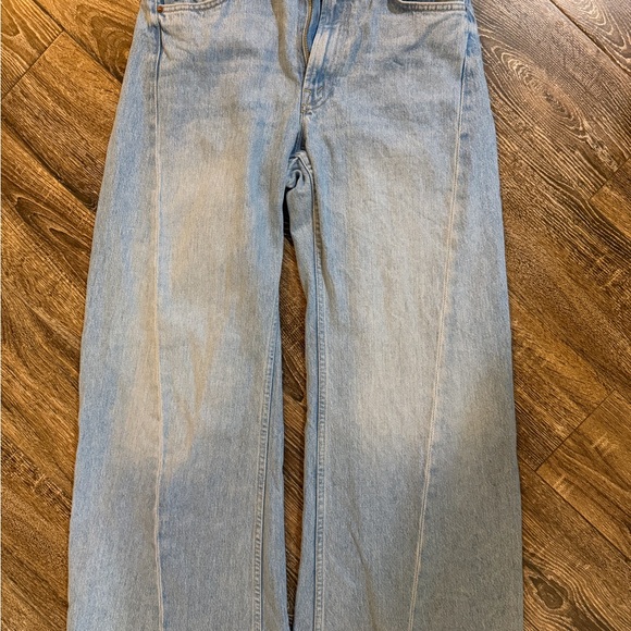 MOTHER Denim Jeans with Multicolor Rivet Accents - Light Blue - Picture 2 of 9